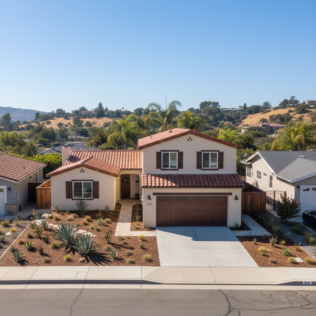 Completed garages work at a residential property in Oceanside, CA
