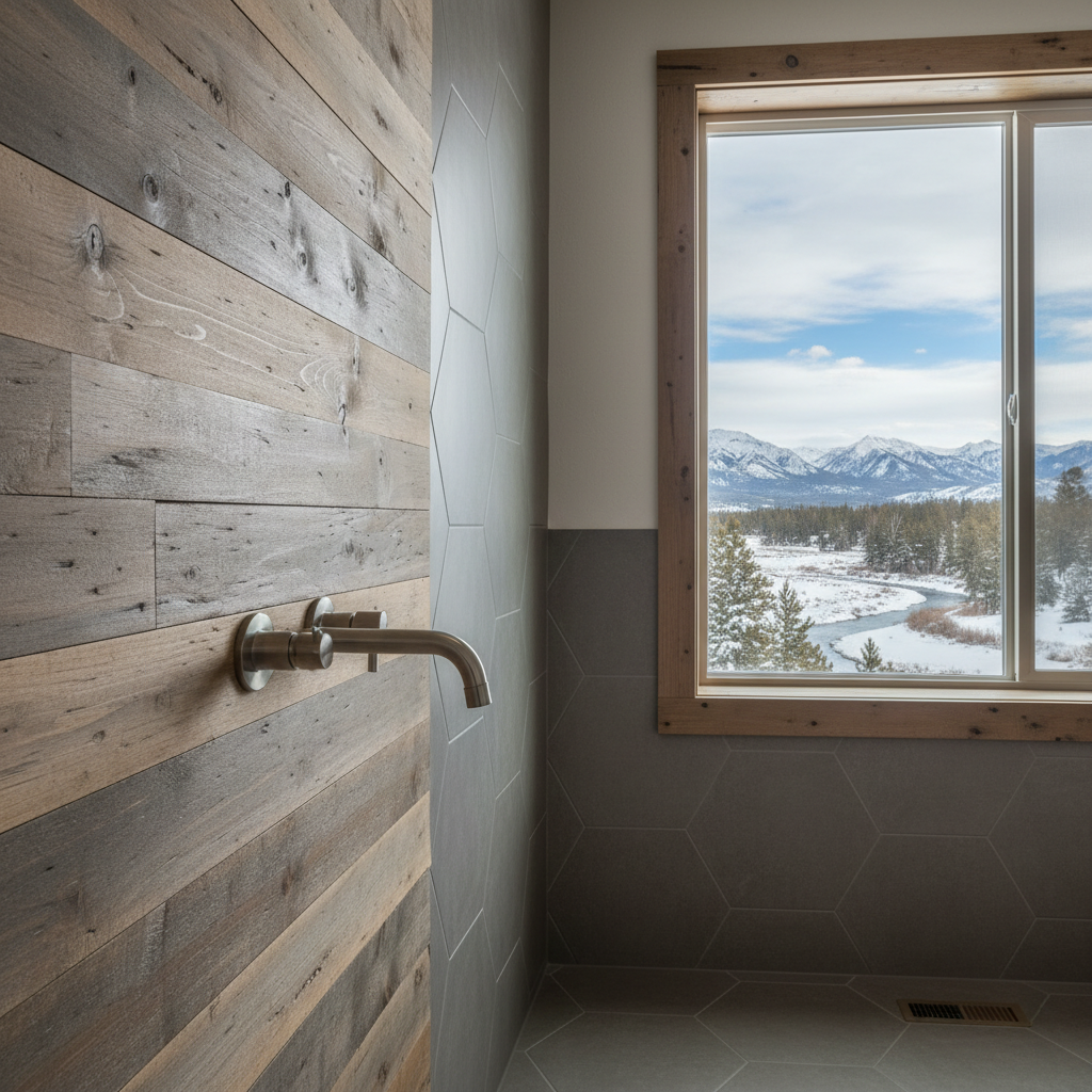 Completed bathroom remodel work at a residential property in Bozeman, MT