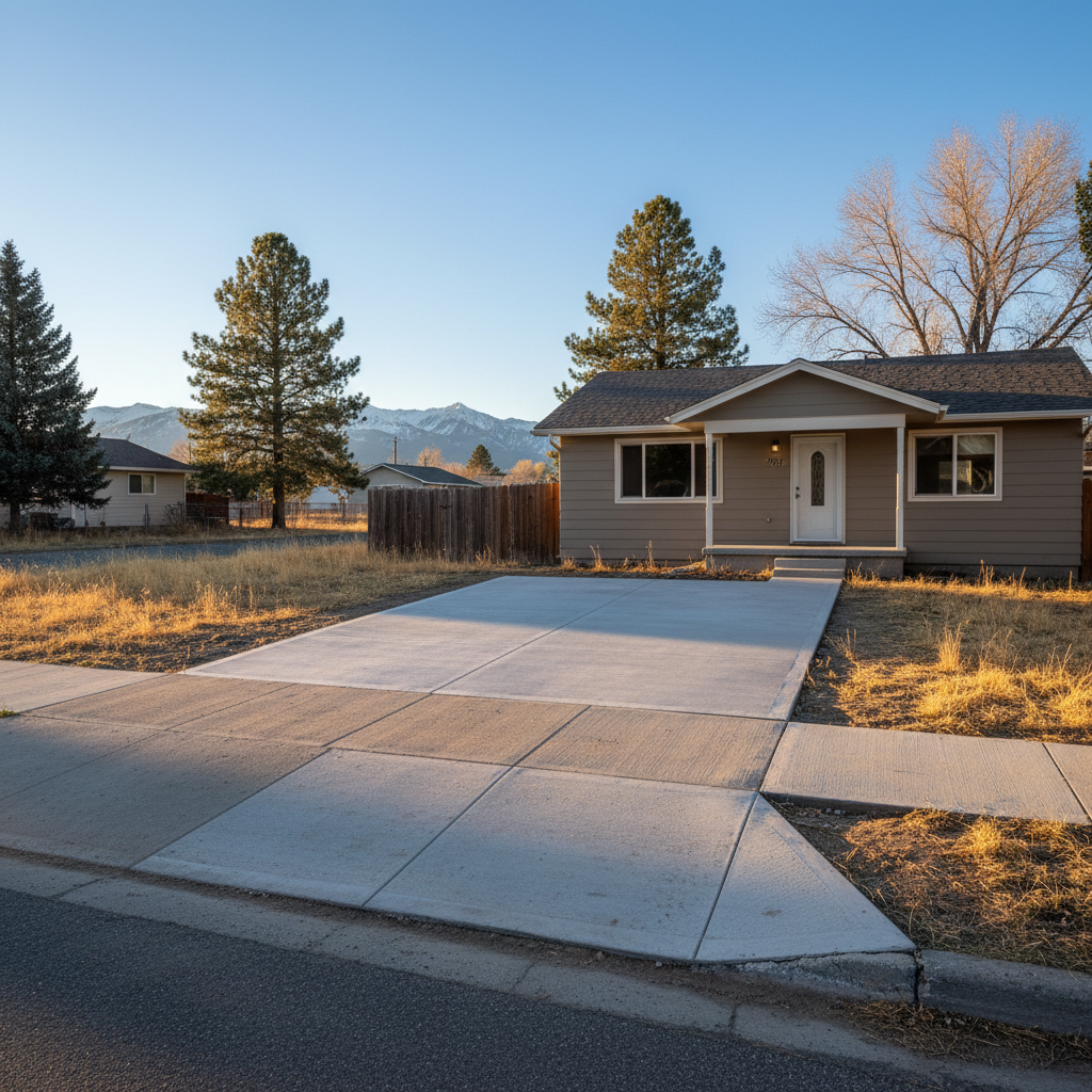 Completed concrete repair work at a residential property in Missoula, MT