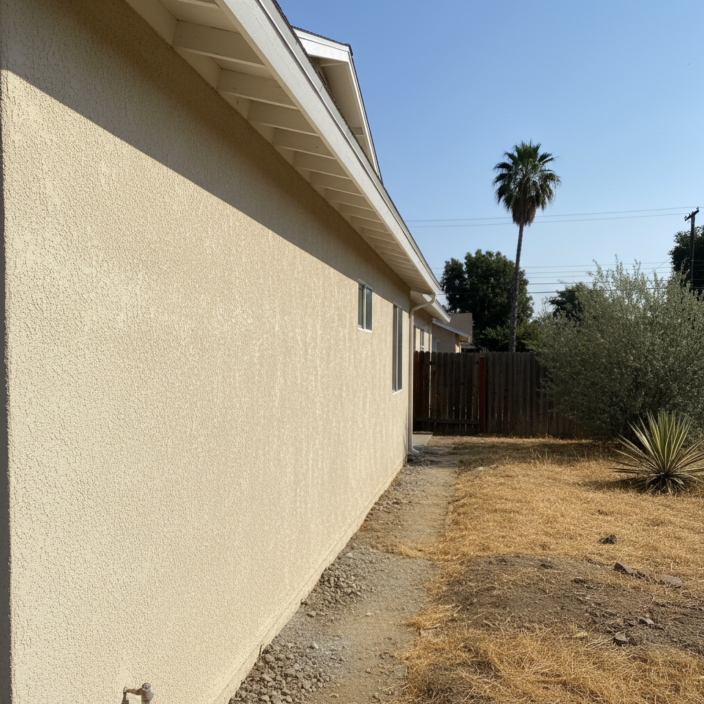 Completed residential stucco work at a residential property in Pomona, CA