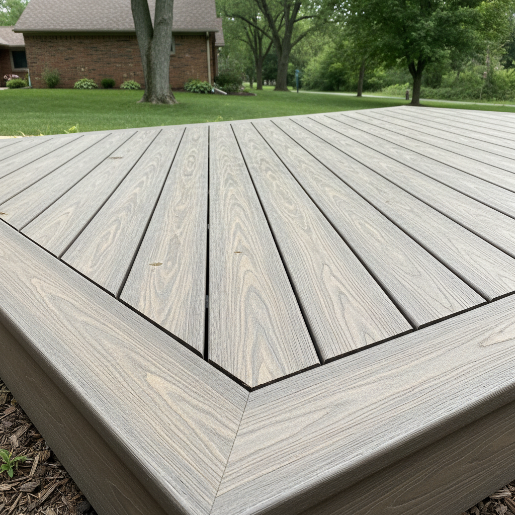 Completed trex decks work at a residential property in St Paul, MN
