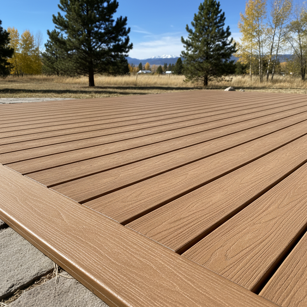 Completed composite decks work at a residential property in Missoula, MT