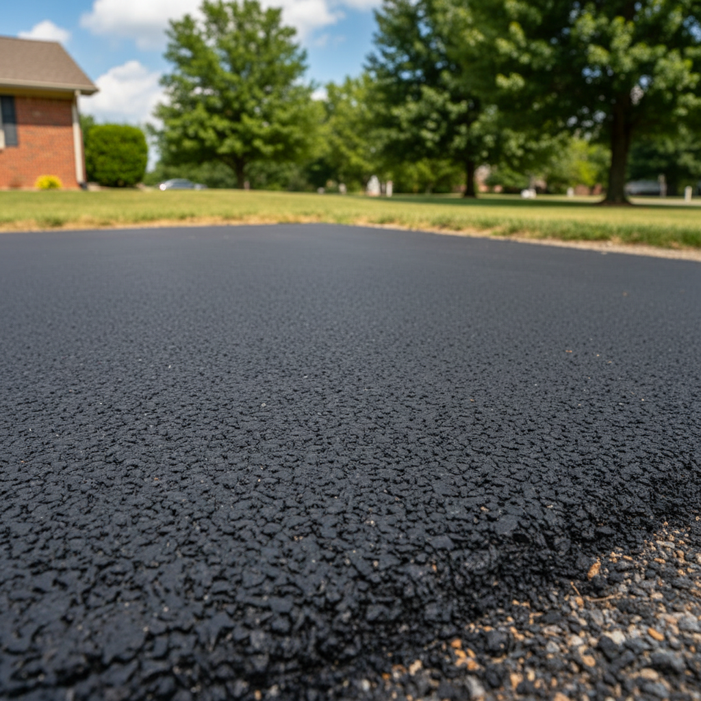 Completed asphalt repair work at a residential property in Springfield, MO