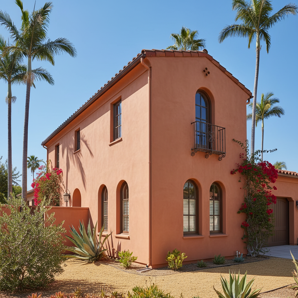 Completed commercial stucco work at a residential property in Los Angeles, CA