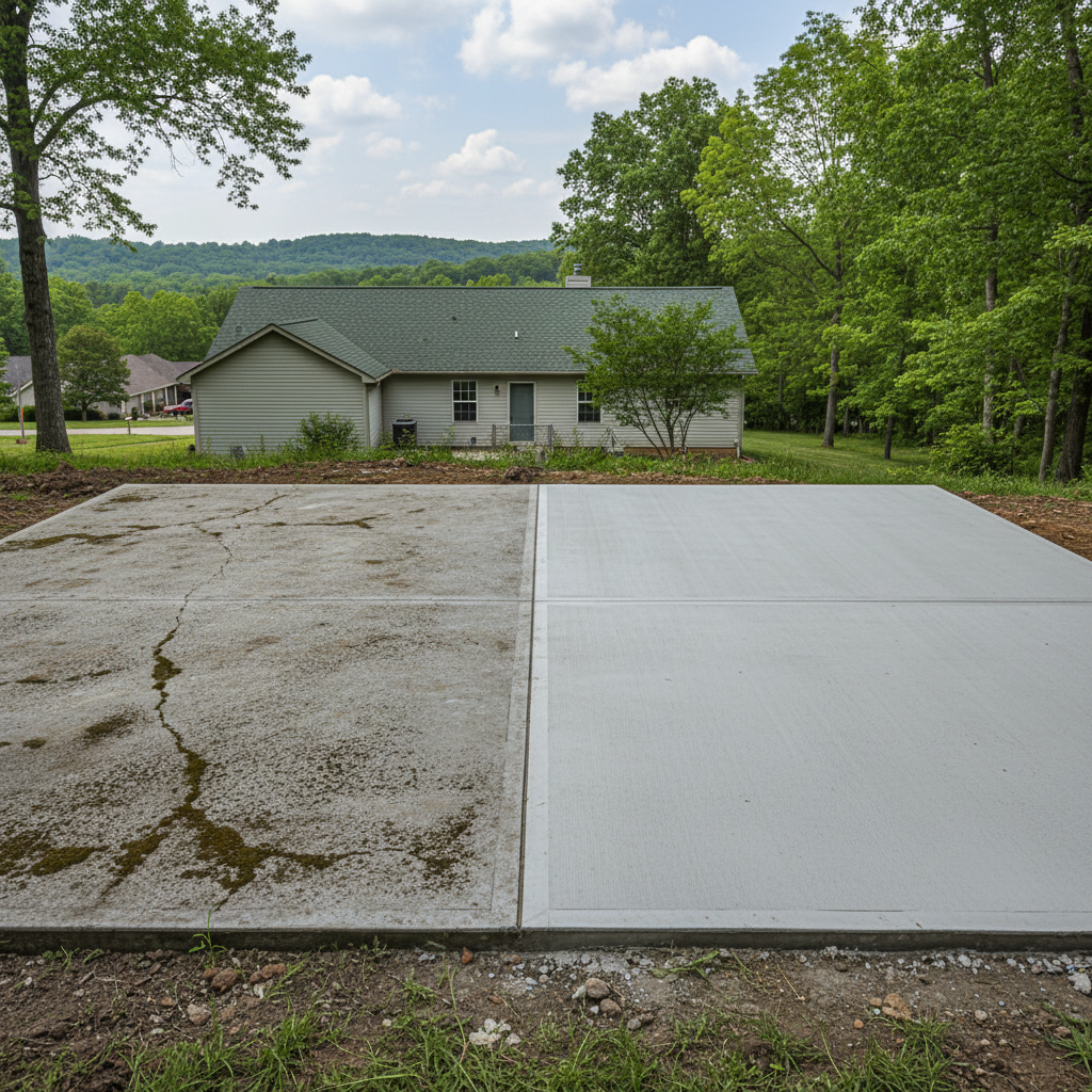 Completed concrete foundations work at a residential property in Spokane, MO
