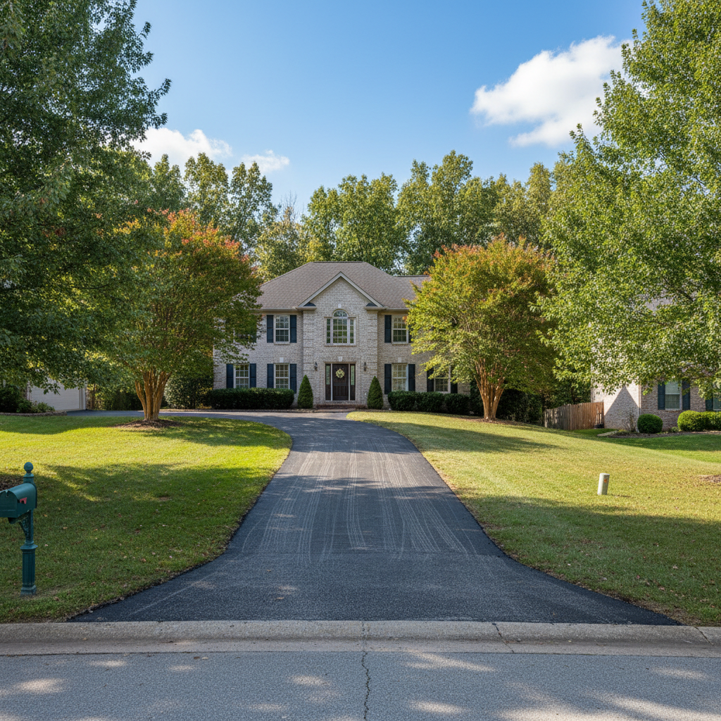 Completed asphalt milling work at a residential property in Springfield, MO