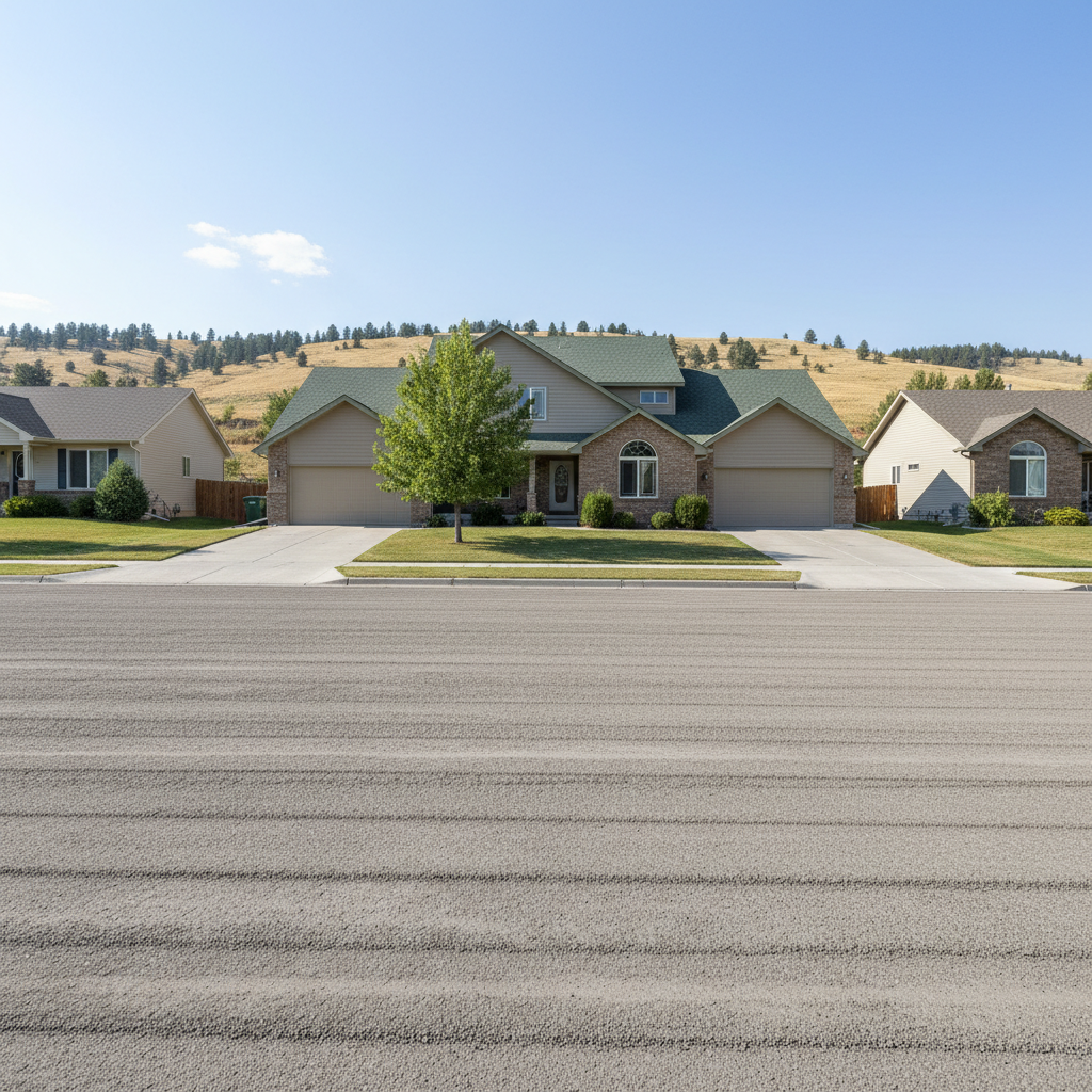 Completed asphalt milling work at a residential property in Billings, MT