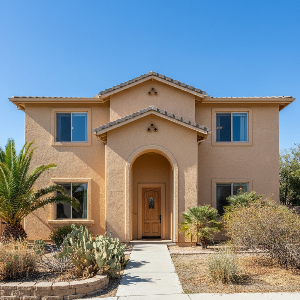 Completed commercial stucco work at a residential property in San Bernardino, CA