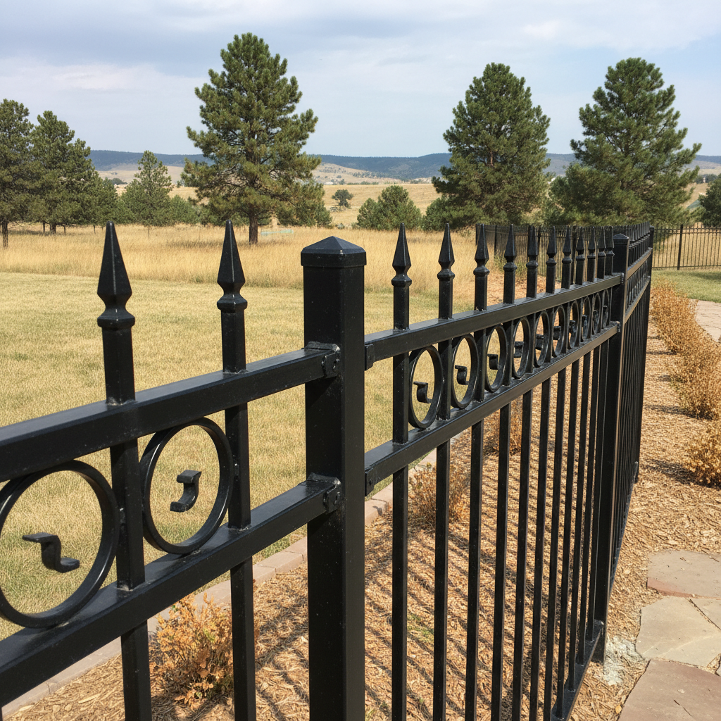Completed ornamental iron fencing work at a residential property in Billings, MT