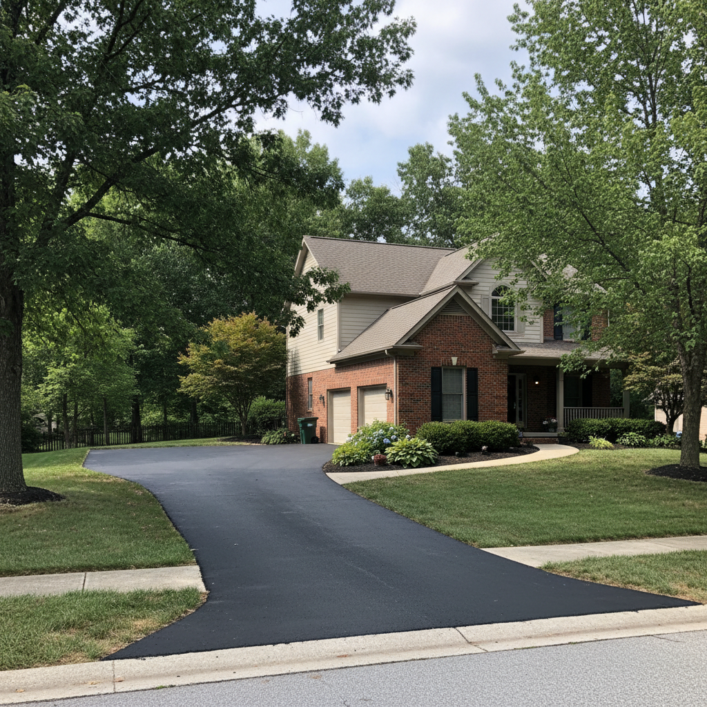 Completed residential asphalt work at a residential property in Springfield, MO