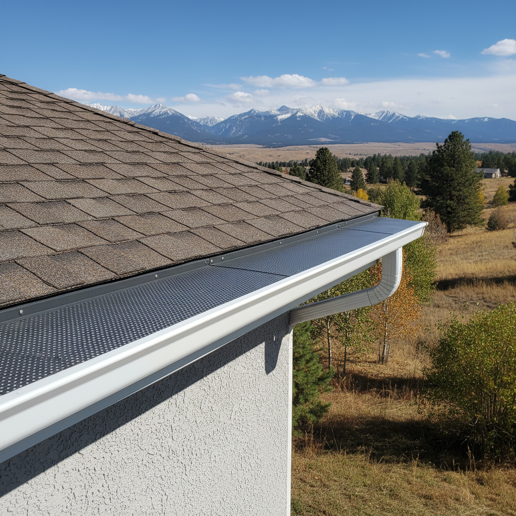 Completed gutter guard installation work at a residential property in Missoula, MT