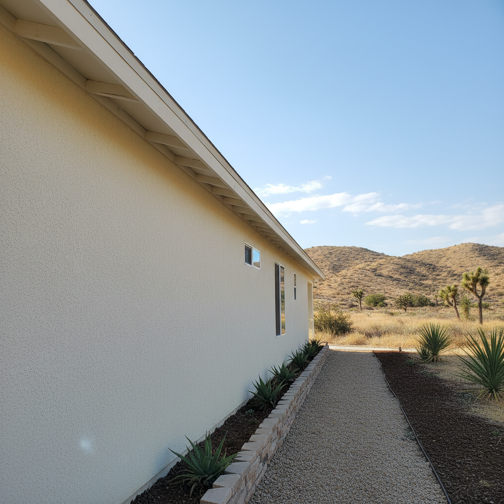 Completed residential stucco work at a residential property in Palmdale, CA