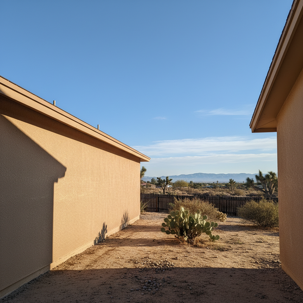 Completed stucco replacement work at a residential property in Victorville, CA