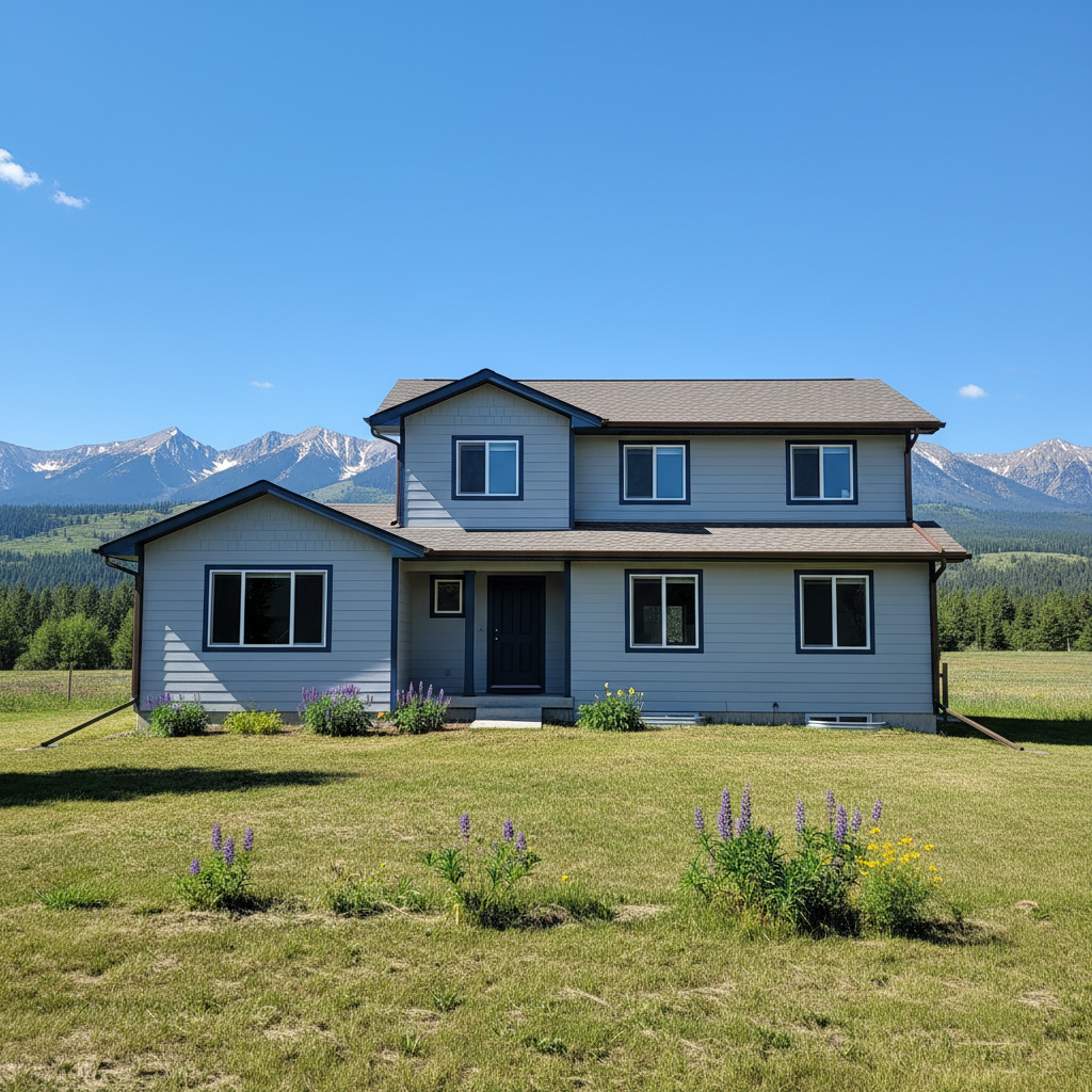 Completed gutter replacement work at a residential property in Kalispell, MT