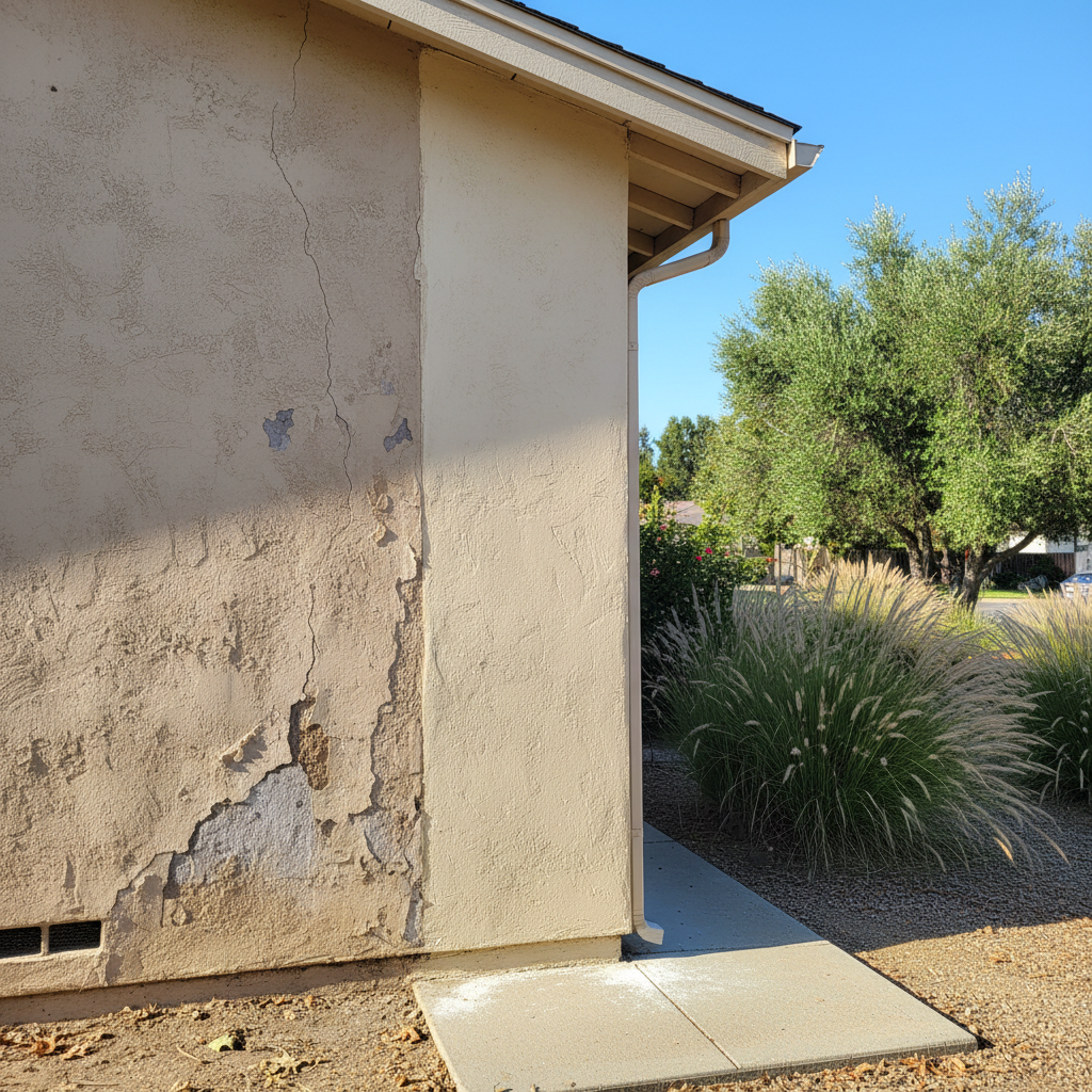 Completed stucco redashing work at a residential property in Roseville, CA