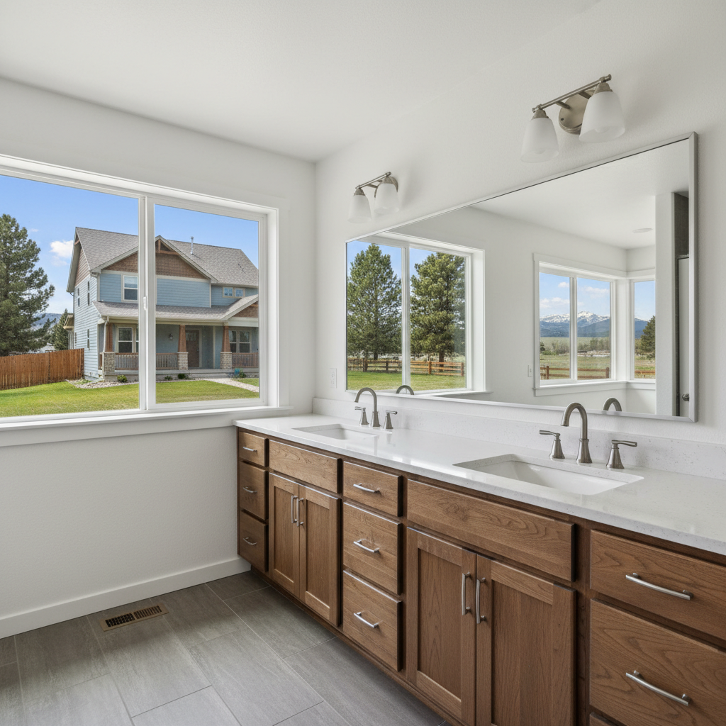 Completed vanity and sink installation work at a residential property in Great Falls, MT