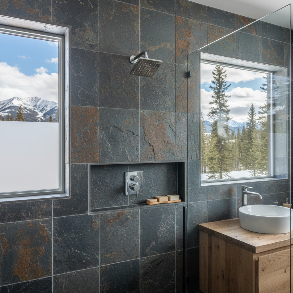 Completed bathroom modernization work at a residential property in Big Sky, MT