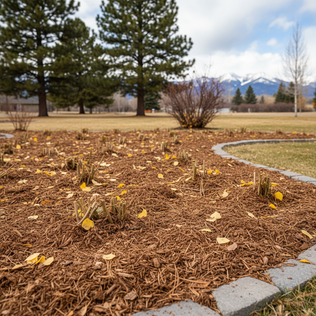 Completed seasonal cleanup work at a residential property in Missoula, MT