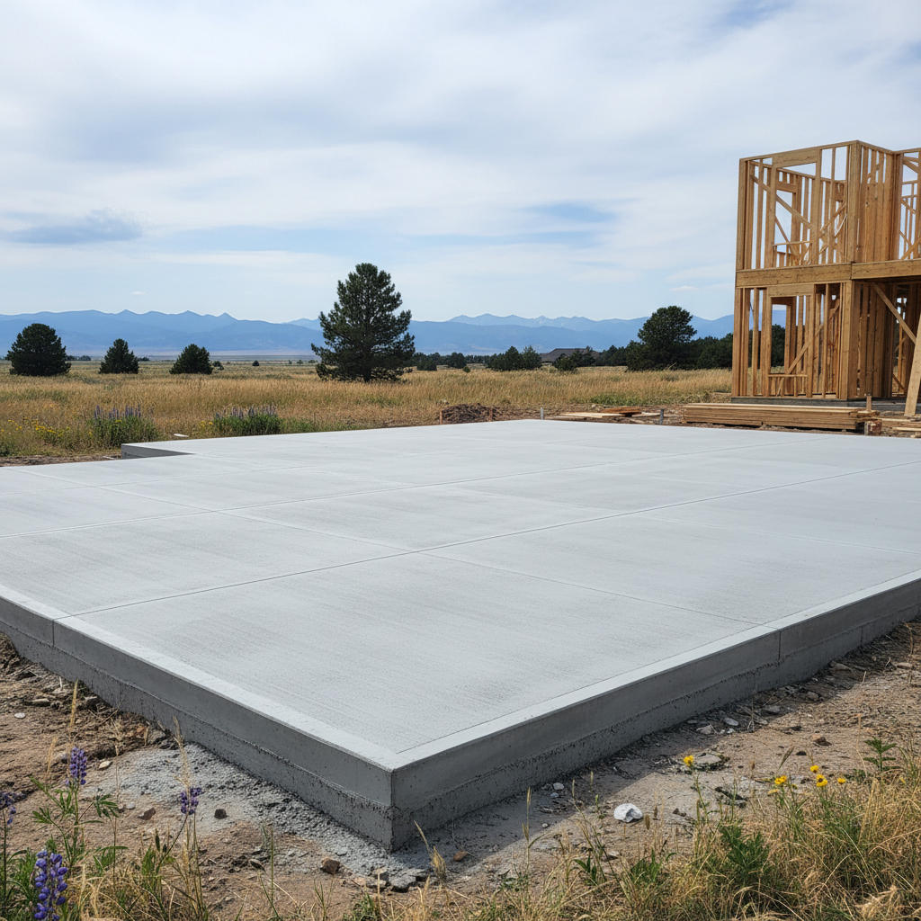 Completed concrete foundations work at a residential property in Billings, MT