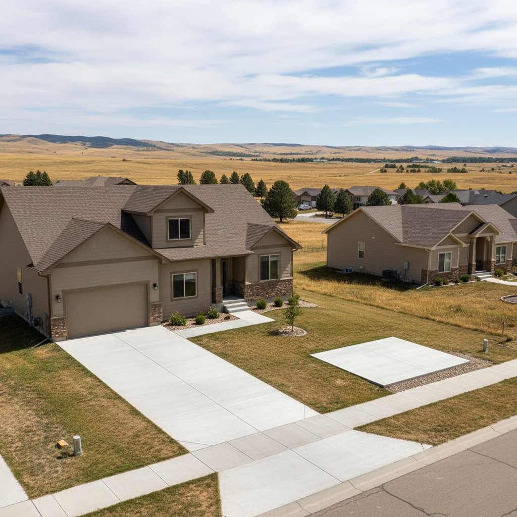 Completed concrete repair work at a residential property in Billings, MT