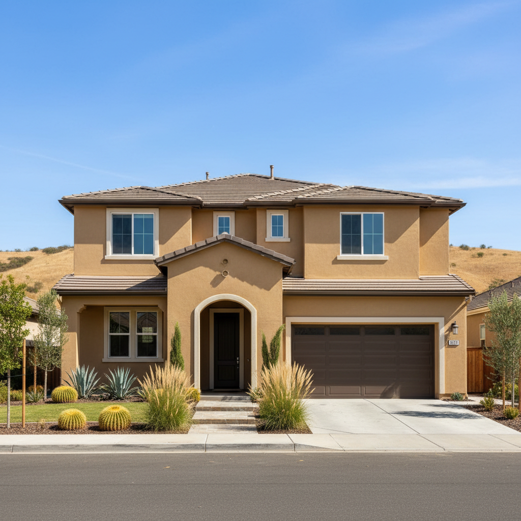 Completed eifs installation work at a residential property in Fresno, CA