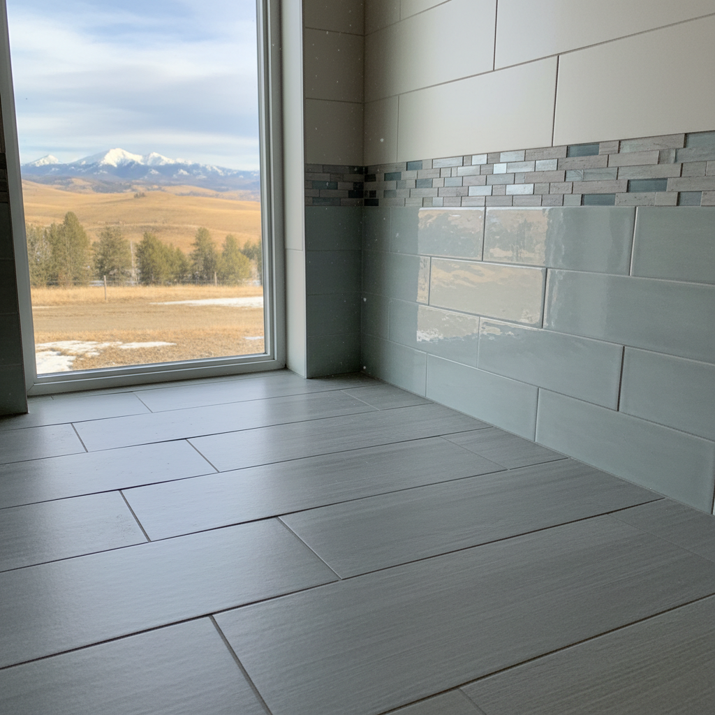 Completed tile and flooring installation work at a residential property in Great Falls, MT