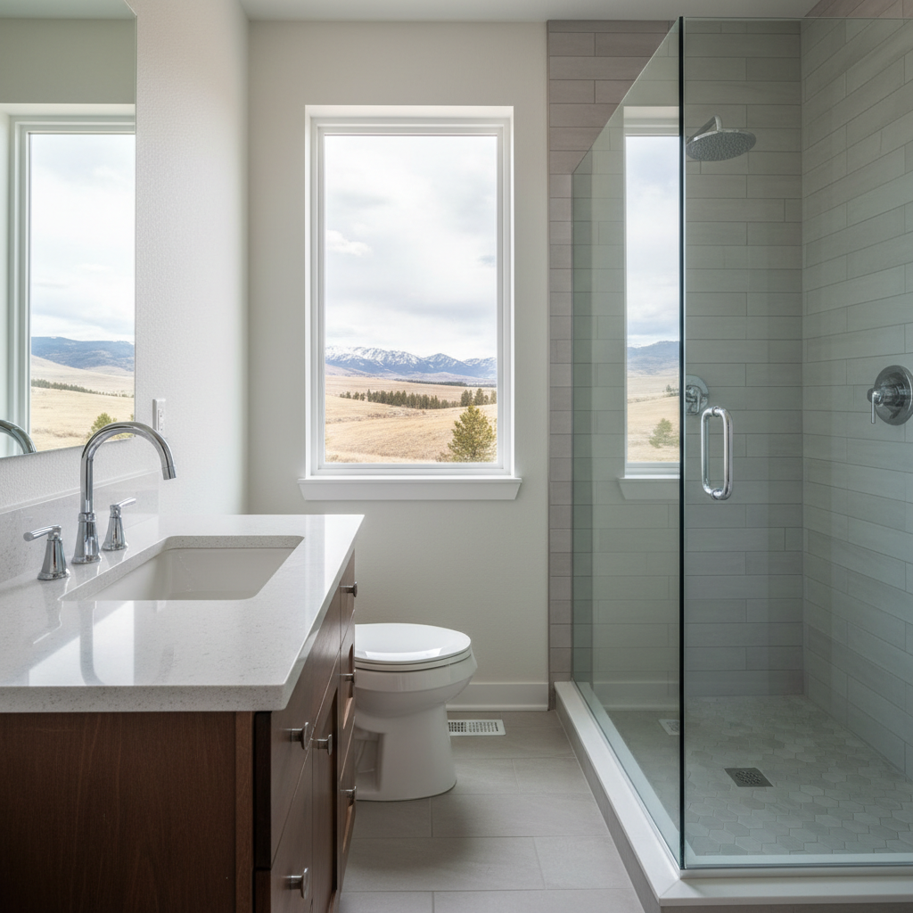 Completed plumbing work work at a residential property in Great Falls, MT