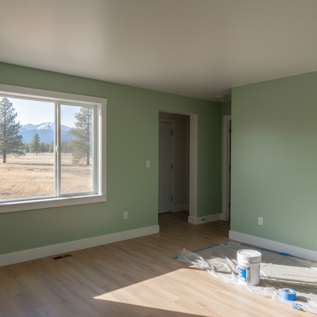 Completed interior painting work at a residential property in Victor, MT