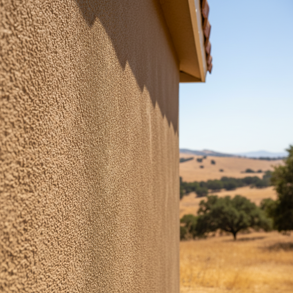 Completed stucco replacement work at a residential property in Madera, CA