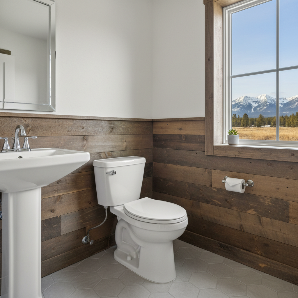Completed toilet installation work at a residential property in Bozeman, MT