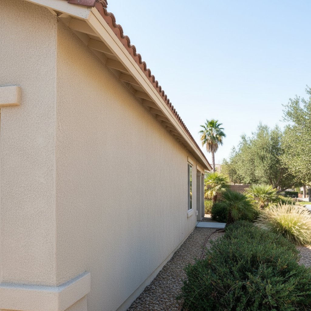 Completed residential stucco work at a residential property in Clovis, CA