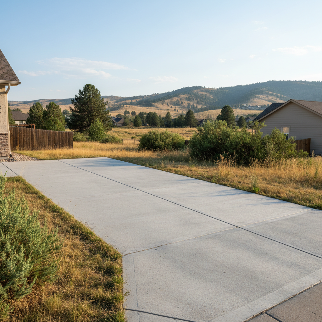 Completed concrete repair work at a residential property in Billings, MT