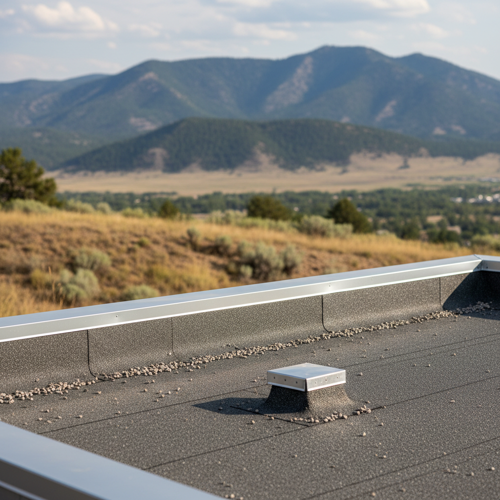 Completed flat roofing work at a residential property in Missoula, MT