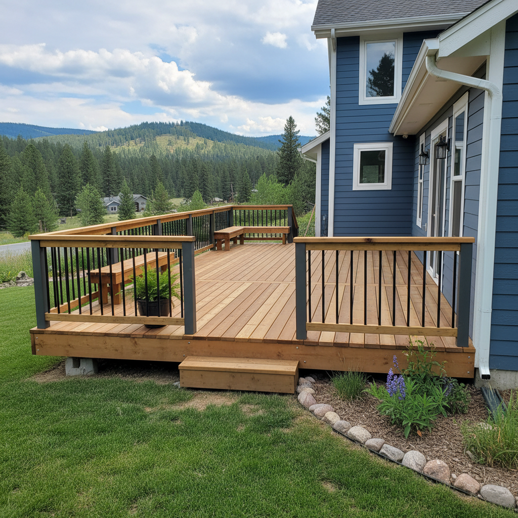 Completed deck repair work at a residential property in Missoula, MT