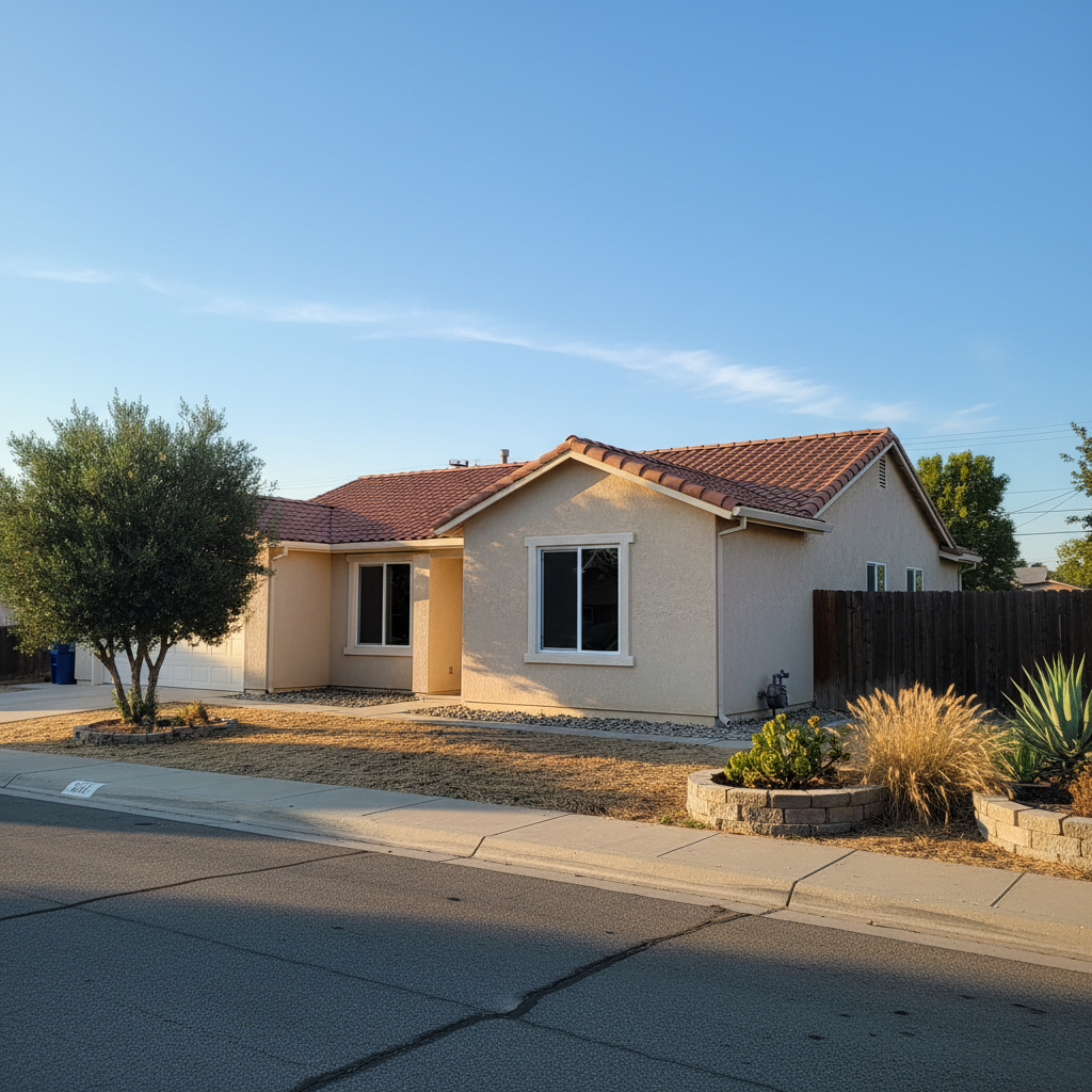 Completed eifs installation work at a residential property in Modesto, CA