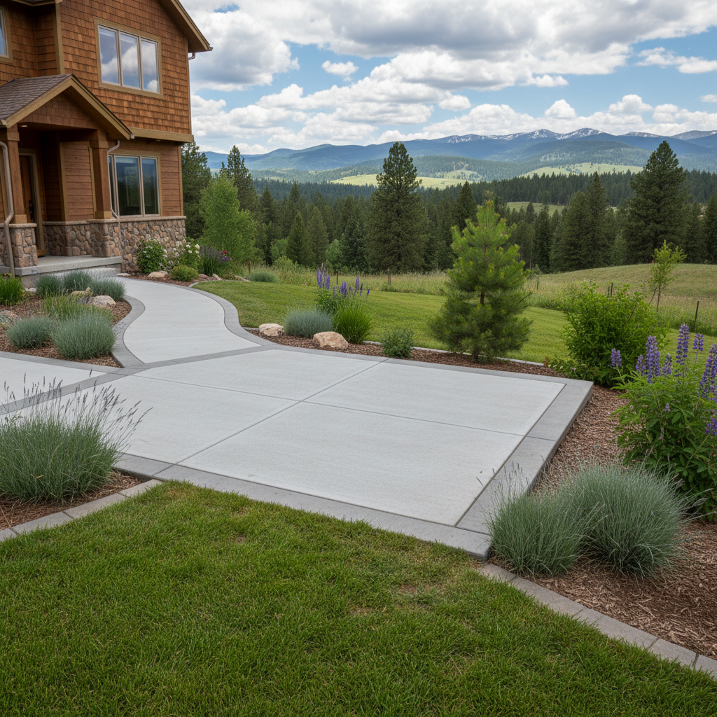 Completed concrete repair work at a residential property in Missoula, MT