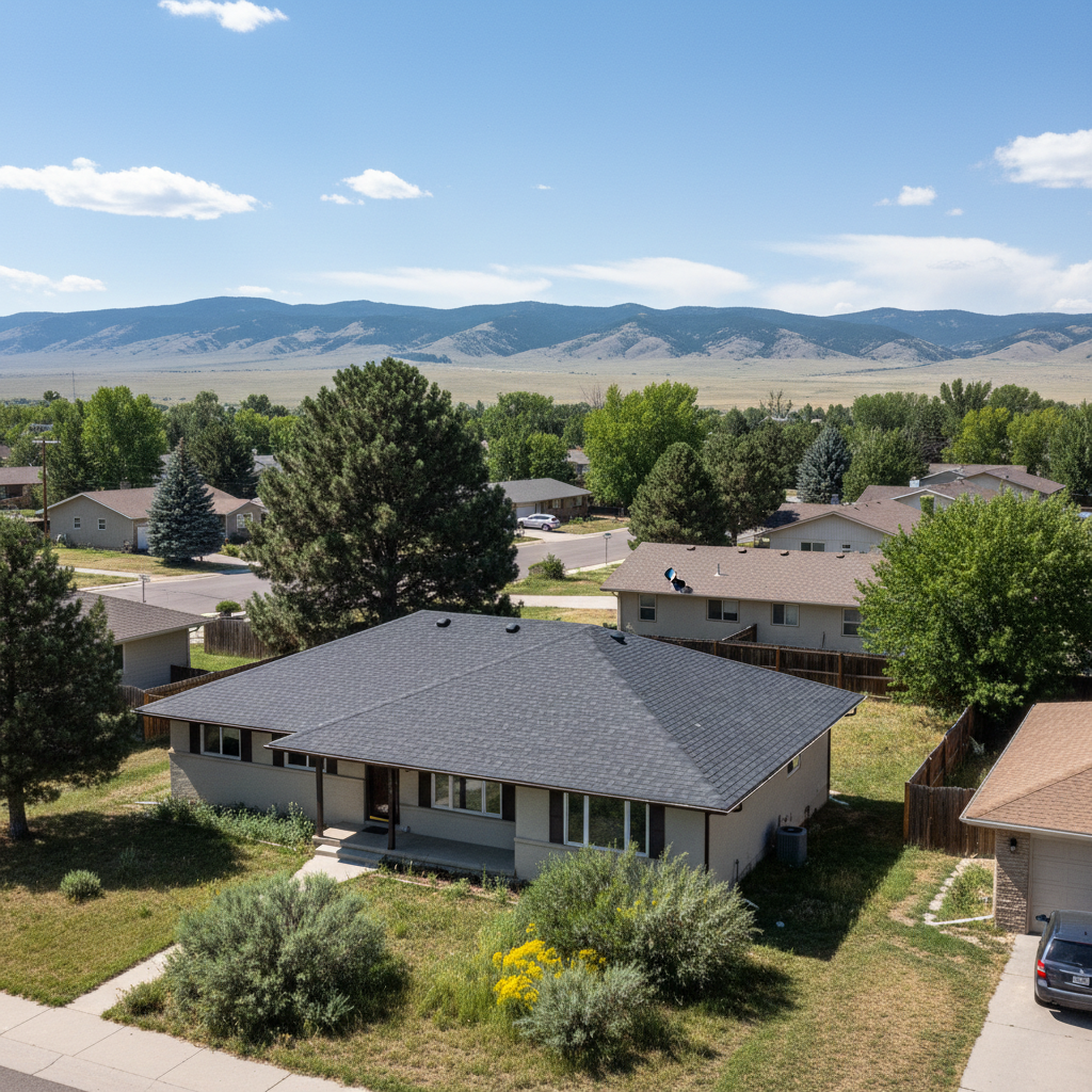 Completed roof installation work at a residential property in Billings, MT