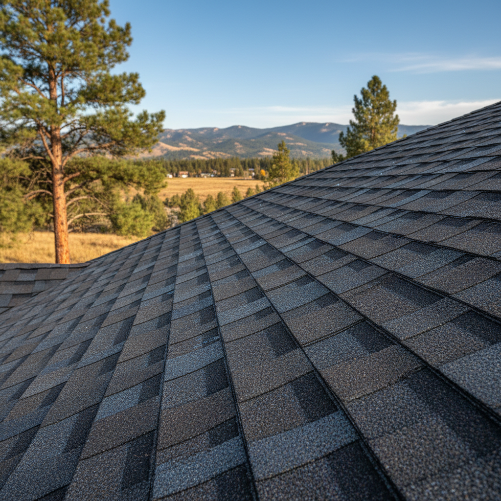 Completed roof replacement work at a residential property in Helena, MT