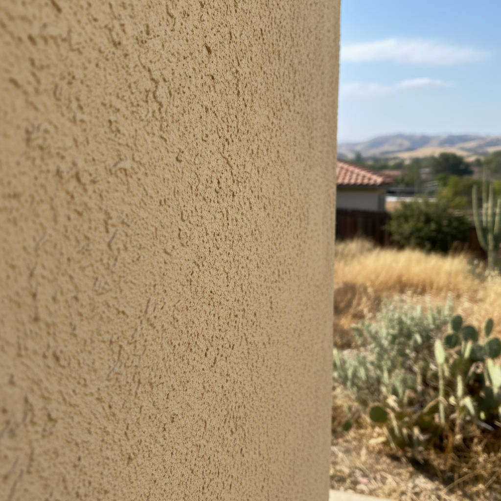 Completed stucco painting work at a residential property in Escondido, CA