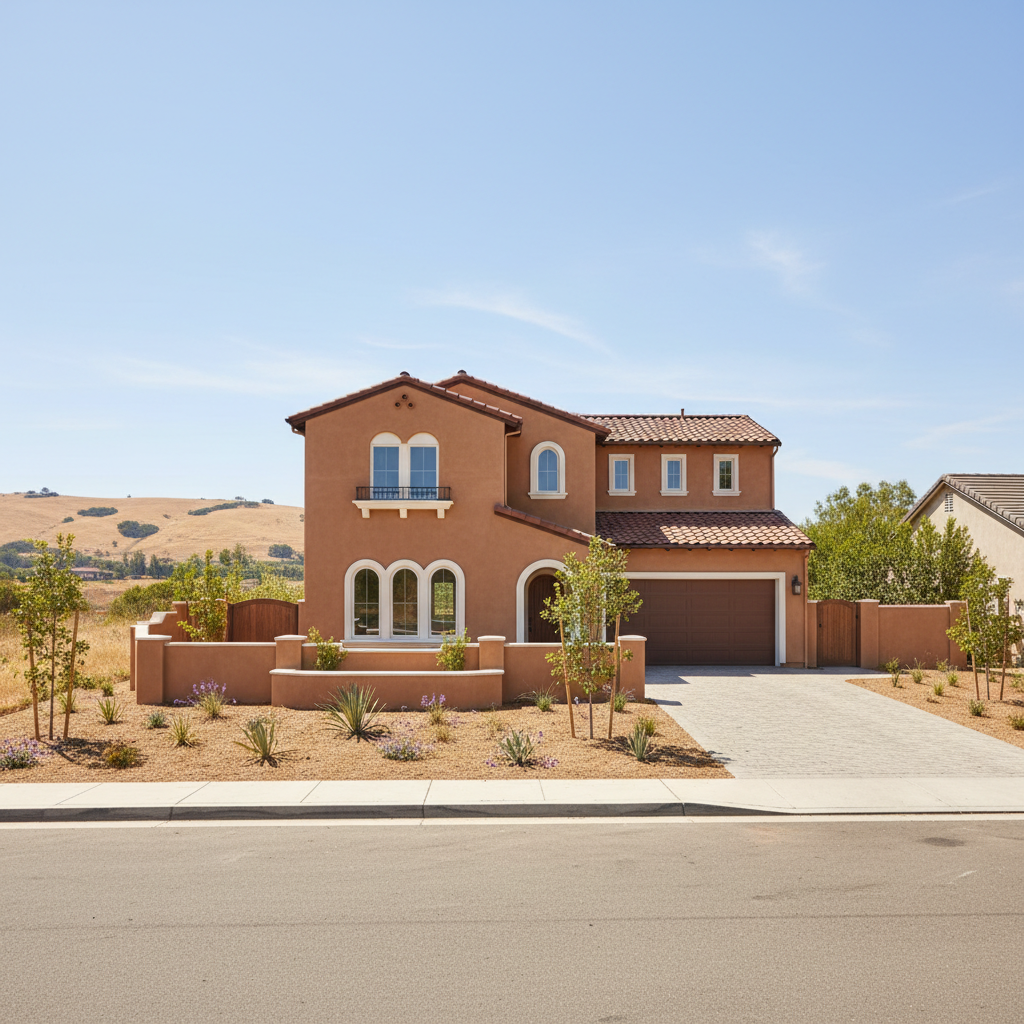 Completed commercial stucco work at a residential property in Sacramento, CA