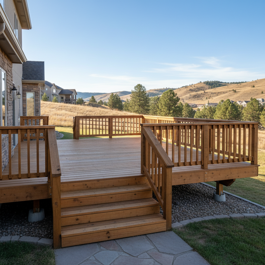 Completed deck repair work at a residential property in Billings, MT