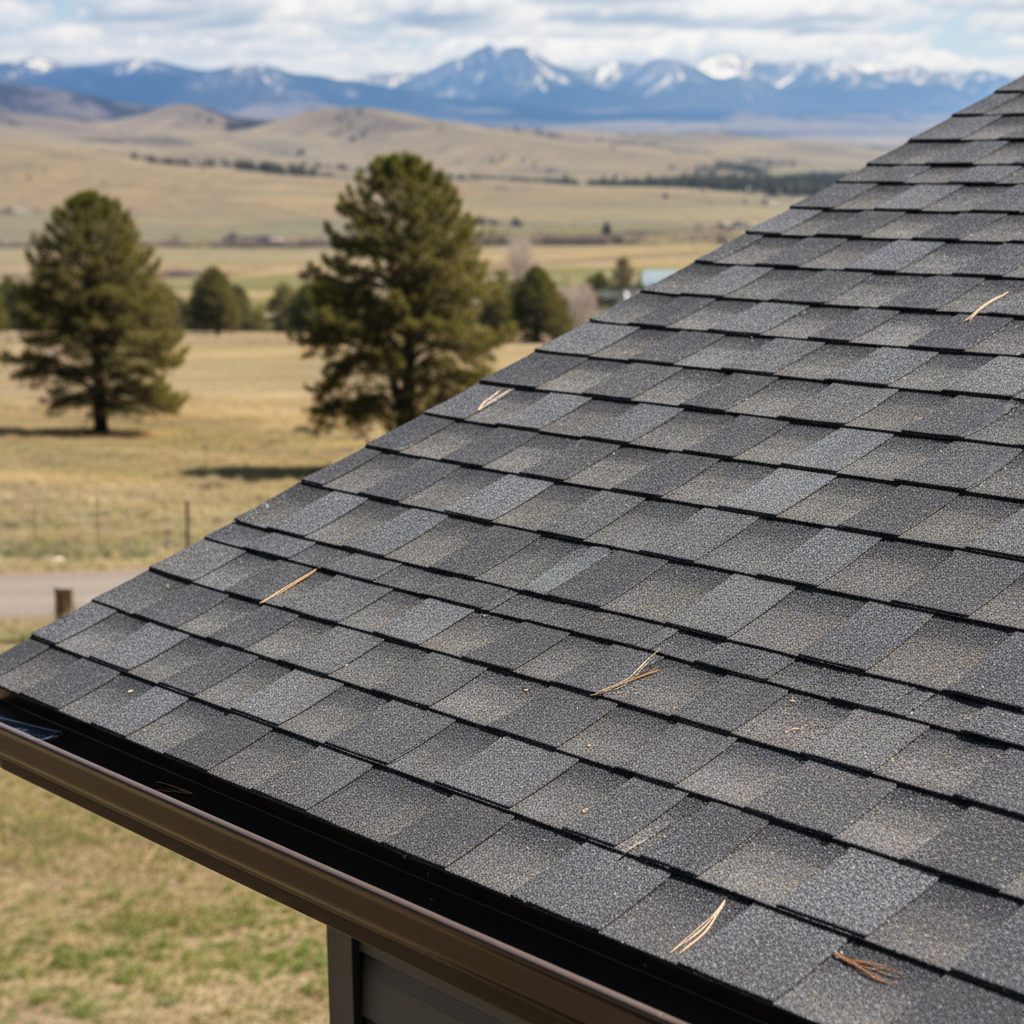 Completed roof installation work at a residential property in Great Falls, MT