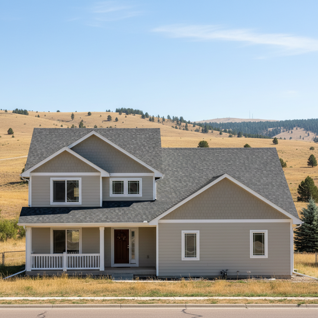 Completed roof repair work at a residential property in Great Falls, MT