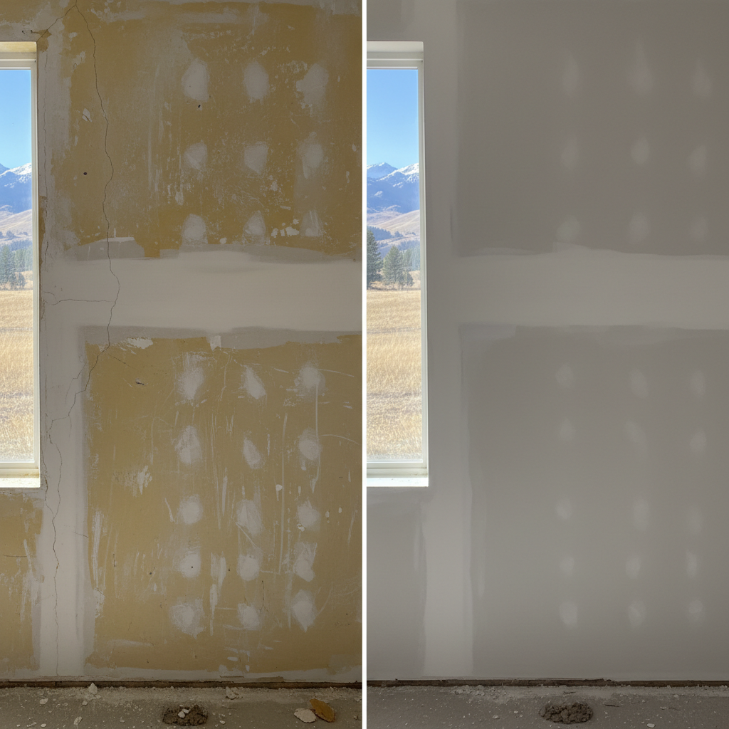 Completed drywall repair work at a residential property in Billings, MT