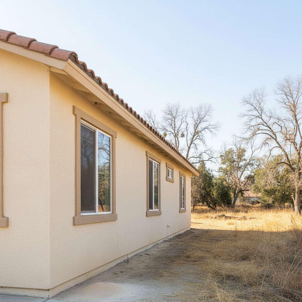 Completed eifs installation work at a residential property in Clovis, CA
