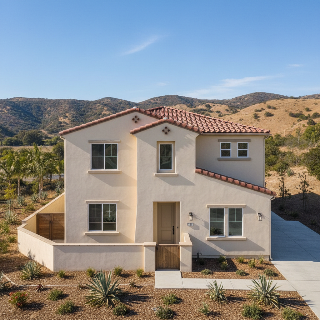 Completed commercial stucco work at a residential property in San Diego, CA