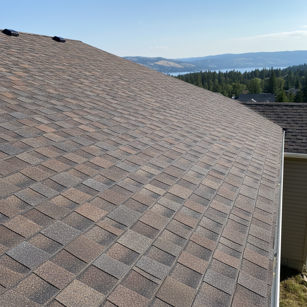 Completed new construction roofing work at a residential property in Polson, MT