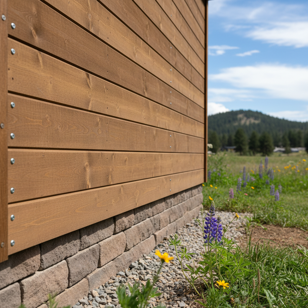 Completed shed delivery and installation work at a residential property in Victor, MT
