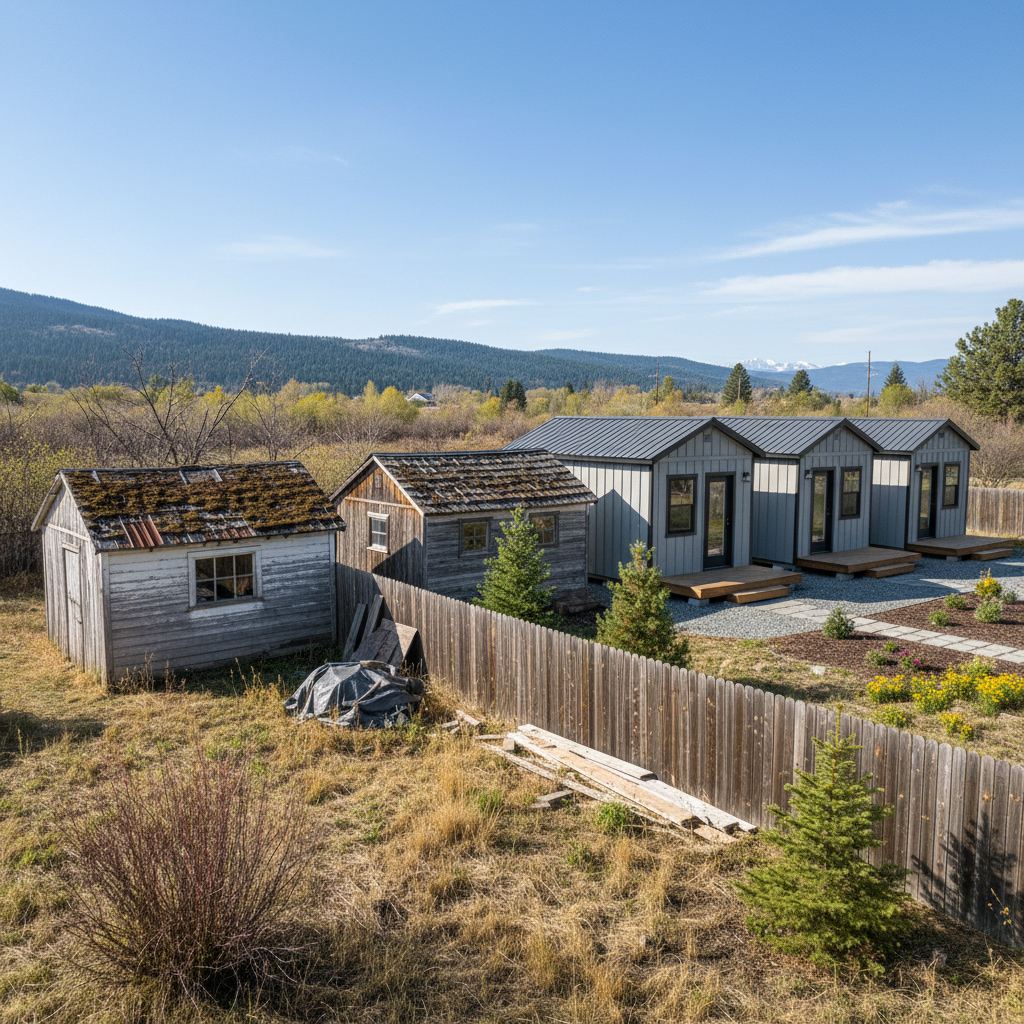 Completed office sheds work at a residential property in Victor, MT