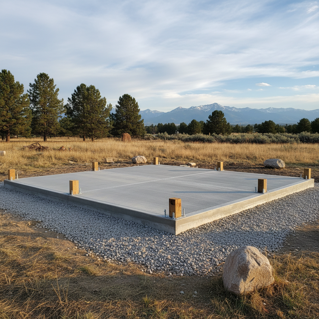 Completed shed foundation work work at a residential property in Billings, MT